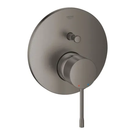 Смеситель однорычажный Grohe Essence на 2 выхода, наружная часть, brushed hard graphite (24167AL1)