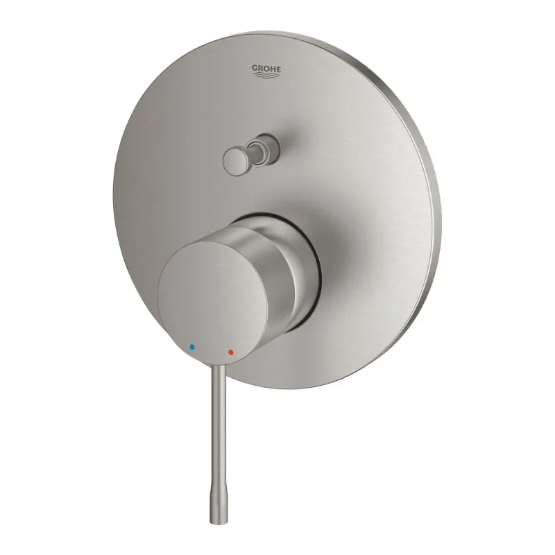 Смеситель однорычажный Grohe Essence на 2 выхода, наружная часть, supersteel (24167DC1) Фото - 3