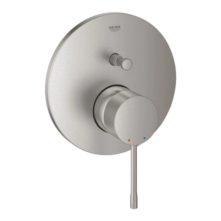 Змішувач одноважільний Grohe Essence на 2 виходи, зовнішня частина, supersteel (24167DC1)