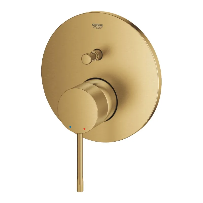 Змішувач одноважільний Grohe Essence на 2 виходи, зовнішня частина, brushed cool sunrise (24167GN1) Фото - 3