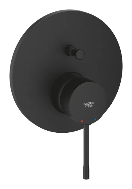 Змішувач для душу Grohe Essence одноважільний, зовнішня частина, чорний матовий (24167KF1)
