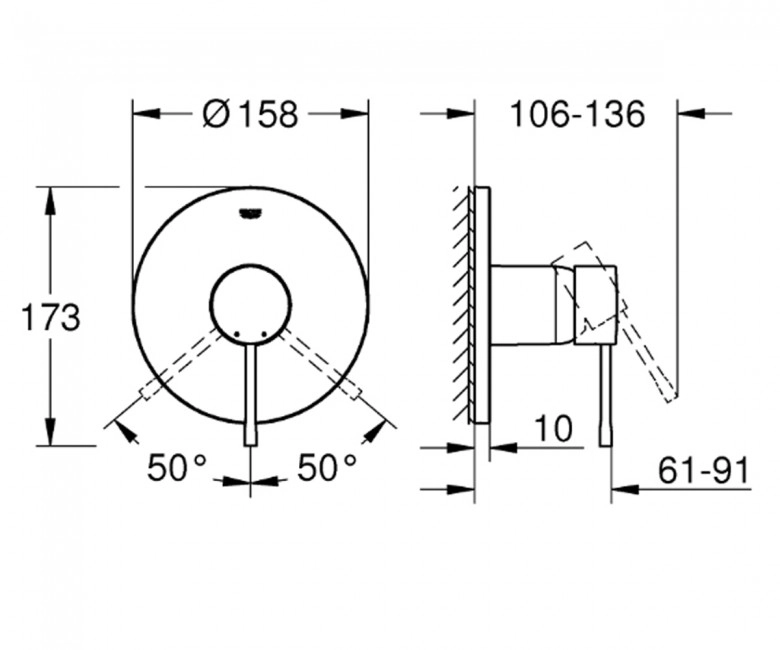 Змішувач Grohe Essence на 1 вихід, холодний світанок матовий (24168GN1) Фото - 1