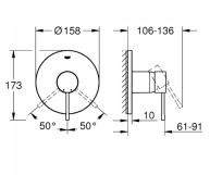 Змішувач Grohe Essence на 1 вихід, холодний світанок матовий (24168GN1) Фото - 1