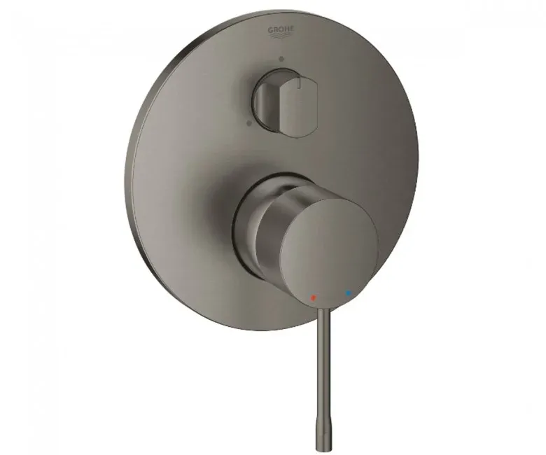 Смеситель однорычажный Grohe Essence с трехходовым переключателем, brushed hard graphite (24169AL1)