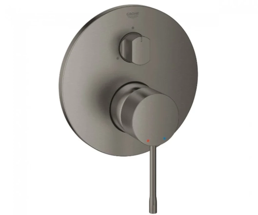 Смеситель однорычажный Grohe Essence с трехходовым переключателем, brushed hard graphite (24169AL1)