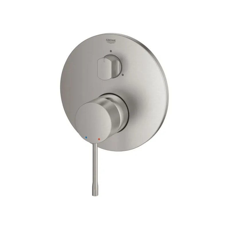 Смеситель однорычажный Grohe Essence с трехходовым переключателем, supersteel (24169DC1) Фото - 3