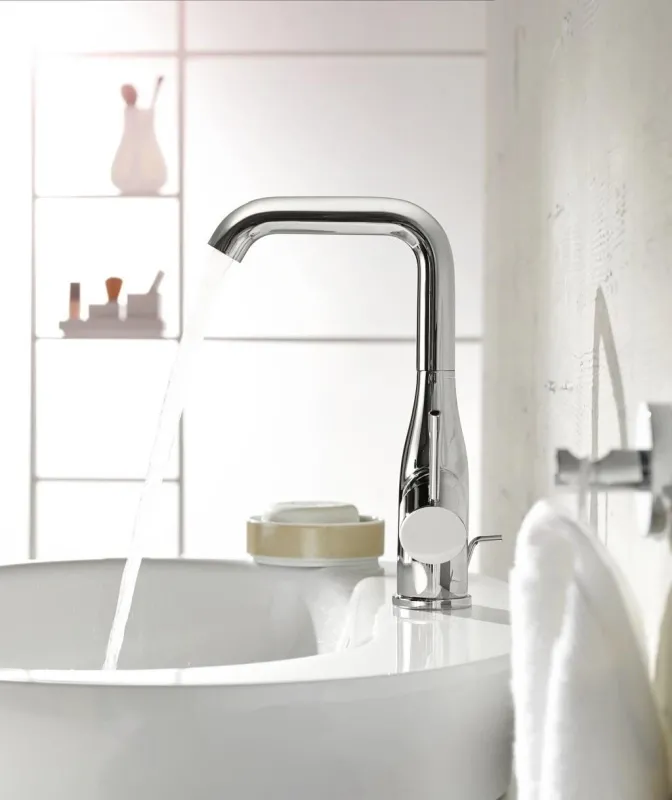 Змішувач для умивальника Grohe з донним клапаном Essence, хром (24173001) Фото - 3