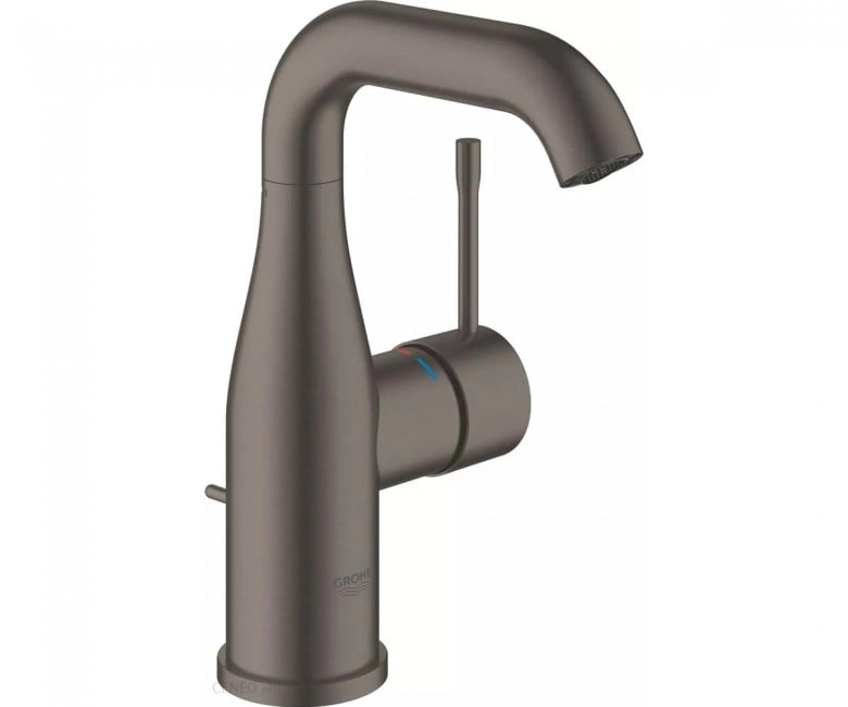 Смеситель для умывальника Grohe с донным клапаном Essence, brushed hard graphite (24173AL1)