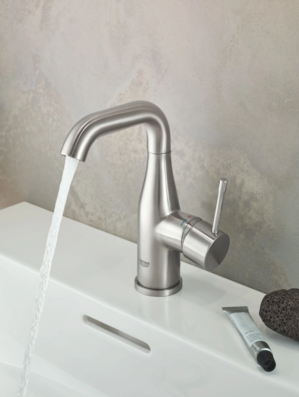 Смеситель для умывальника Grohe с донным клапаном Essence, supersteel (24173DC1) Фото - 2