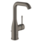 Змішувач для умивальника Grohe Essence New L-Size з донним клапаном, brushed hard graphite (24174AL1)