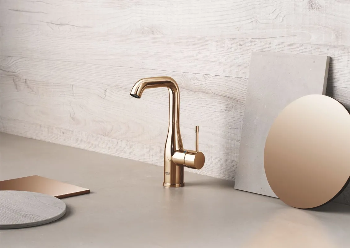 Змішувач для умивальника Grohe Essence New L-Size з донним клапаном, warm sunset (24174DA1) Фото - 3