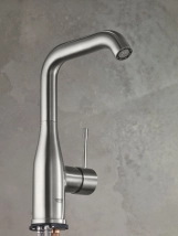 Змішувач для умивальника Grohe Essence New L-Size з донним клапаном, supersteel (24174DC1) Фото - 2
