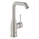 Смеситель для умывальника Grohe Essence New L-Size с донным клапаном, supersteel (24174DC1)