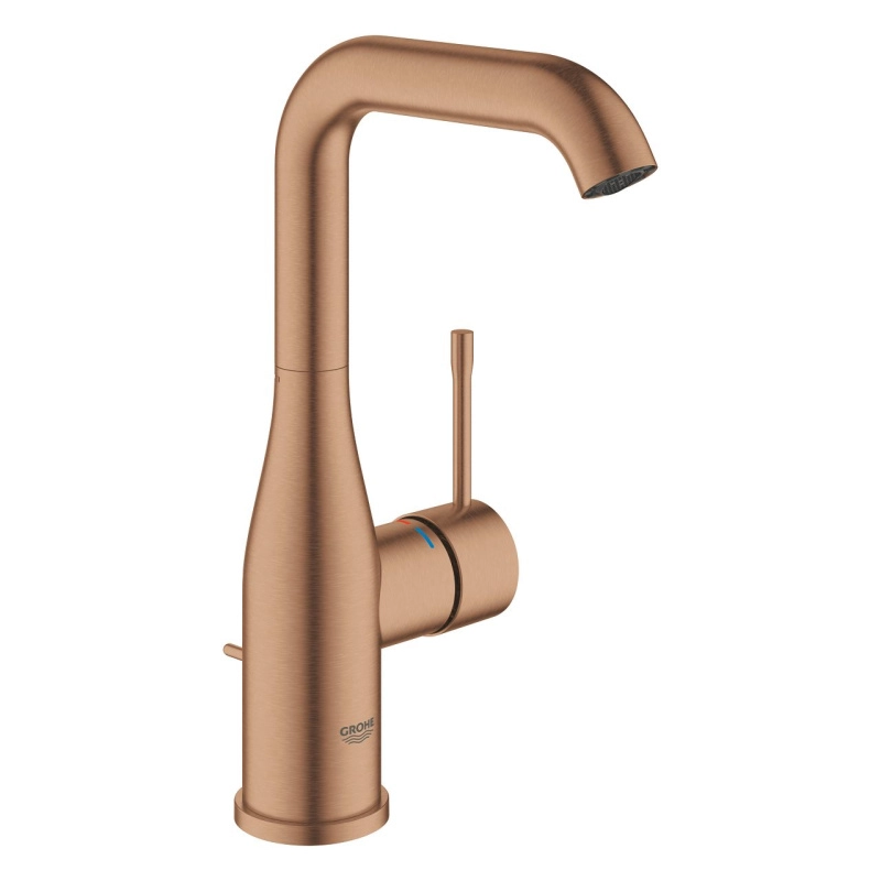 Смеситель для умывальника Grohe Essence New L-Size с донным клапаном, brushed warm sunset (24174DL1)