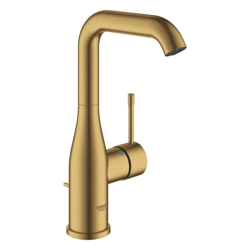 Смеситель для умывальника Grohe Essence New L-Size с донным клапаном, brushed cool sunrise (24174GN1)