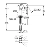 Змішувач для умивальника Grohe Essence New M-Size, чорний (24176KF1) Фото - 2