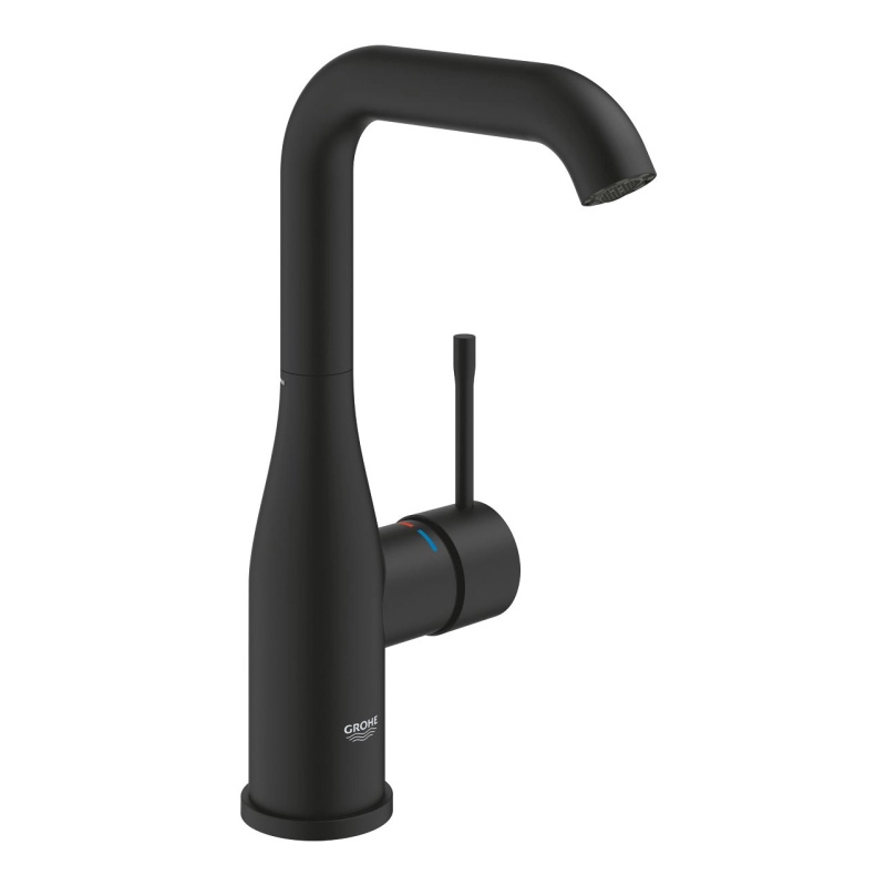 Смеситель для умывальника Grohe Essence New L-Size, черный матовый (24177KF1)