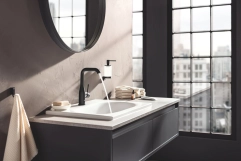 Смеситель для умывальника Grohe Essence New L-Size, черный матовый (24177KF1) Фото - 3