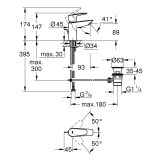 Змішувач для раковини Grohe QuickFix StartEdge S-Size 24196001 Фото - 1