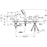 Смеситель для ванны Grohe BauEdge (2511700A) Фото - 7