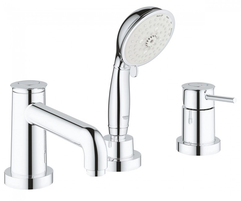 Змішувач для ванни Grohe BauClassic, одноважільний на 3 отвори