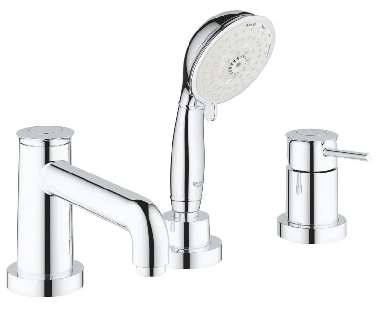 Смеситель для ванны Grohe BauClassic, однорычажный на 3 отверстия
