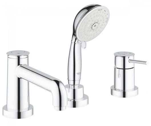 Змішувач для ванни Grohe BauClassic, одноважільний на 3 отвори