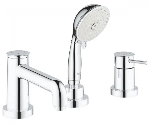 Змішувач для ванни Grohe BauClassic, одноважільний на 3 отвори