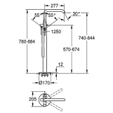 Смеситель для ванны Grohe Essence напольного монтажа, warm sunset (25248DA1) Фото - 1