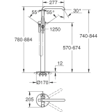 Змішувач для ванни Grohe Essence підлоговий, чорний матовий (25248KF1) Фото - 4