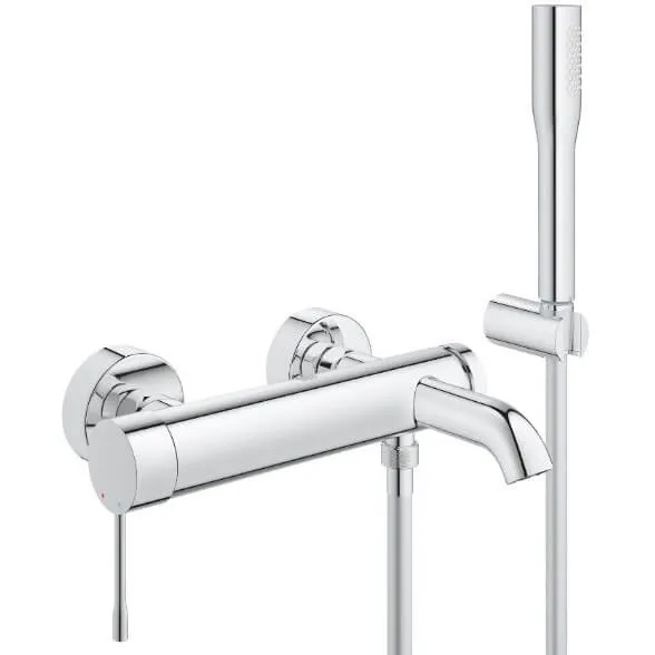 Змішувач для ванни Grohe Essence одноважільний з ручним душем, chrome (25249001)