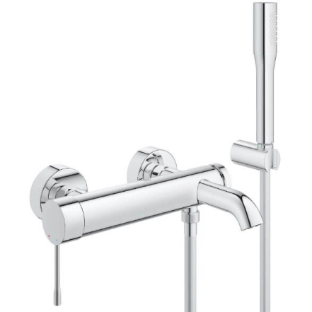 Змішувач для ванни Grohe Essence одноважільний з ручним душем, chrome (25249001)