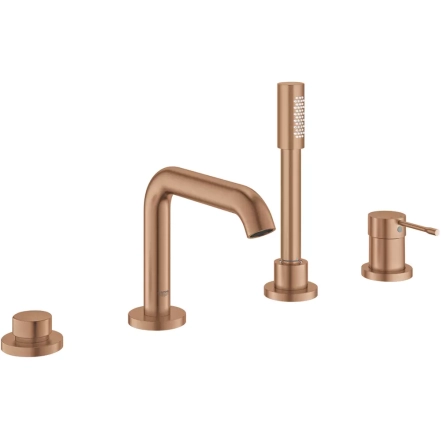Смеситель для ванны Grohe Essence на 4 отверстия, brushed warm sunset (25251DL1)