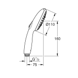 Лійка для ручного душу Grohe QuickFix Vitalio Start 110 26031001 Фото - 1
