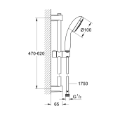 Душовий гарнітур Grohe QuickFix Vitalio Start 100 26032000 Фото - 1