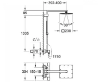 Душевая система Grohe Euphoria Cube XXL System 230, хром (26087000) Фото - 1