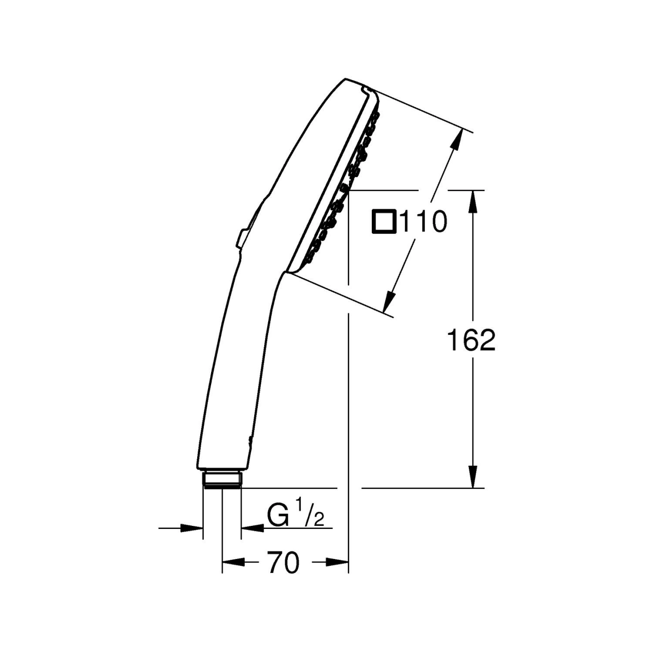 Лійка для ручного душу Grohe QuickFix Vitalio Comfort 110 26092001 Фото - 1
