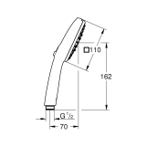 Лійка для ручного душу Grohe QuickFix Vitalio Comfort 110 26092001 Фото - 1