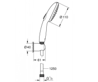 Душовий комплект Grohe Tempesta 110, 9,5l, хром (26164003) Фото - 1