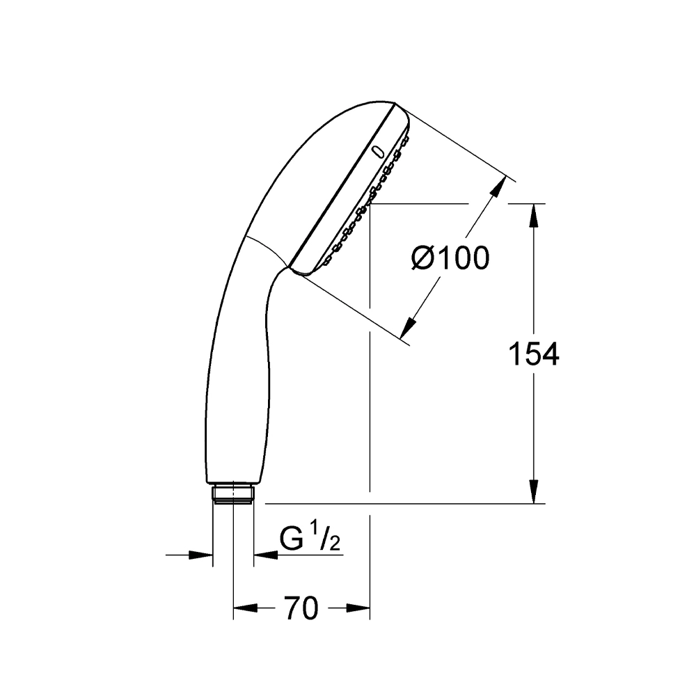 Лійка для ручного душу Grohe QuickFix Vitalio Go 100 26189000 Фото - 1