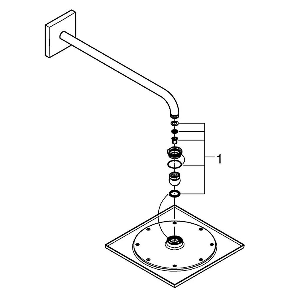Верхній душ з кронштейном Grohe Rainshower F-Series 26259000 Фото - 2