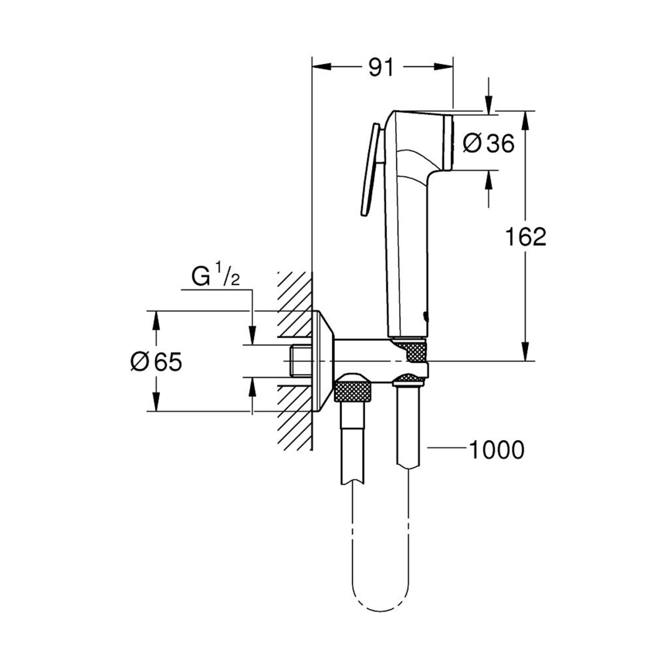 Набор для гигиенического душа Grohe Tempesta-F Trigger Spray 30 26358000 Фото - 1