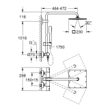 Душова система термостатична Grohe QuickFix Vitalio Joy System 230 26365000 Фото - 1