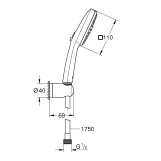 Душовий набір Grohe QuickFix Vitalio Comfort 110 26399001 Фото - 1