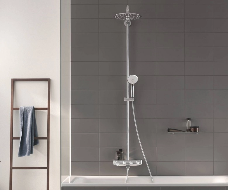 Душова система настінного монтажу з термостатом для ванни Grohe Euphoria SmartControl System 260 Mono  Фото - 2
