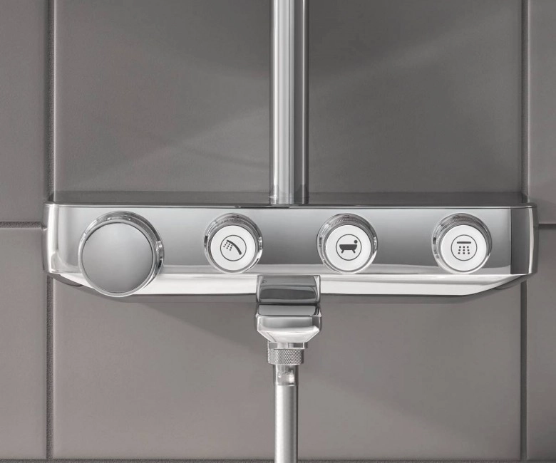 Душова система настінного монтажу з термостатом для ванни Grohe Euphoria SmartControl System 260 Mono  Фото - 3