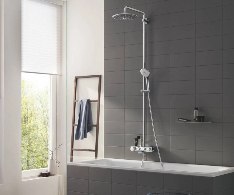 Душова система настінного монтажу з термостатом для ванни Grohe Euphoria SmartControl System 260 Mono  Фото - 4
