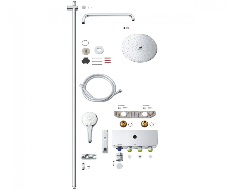 Душова система настінного монтажу з термостатом для ванни Grohe Euphoria SmartControl System 260 Mono  Фото - 5
