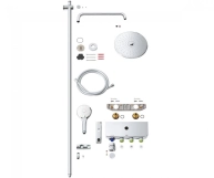Душова система настінного монтажу з термостатом для ванни Grohe Euphoria SmartControl System 260 Mono  Фото - 5