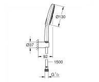 Душовий набір Grohe RAINSHOWER Smartactive 130 (26581000) Фото - 1